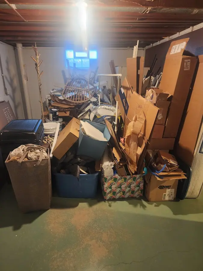 Roll-off dumpster container at job site for Concrete Dumpster Rental in Catonsville